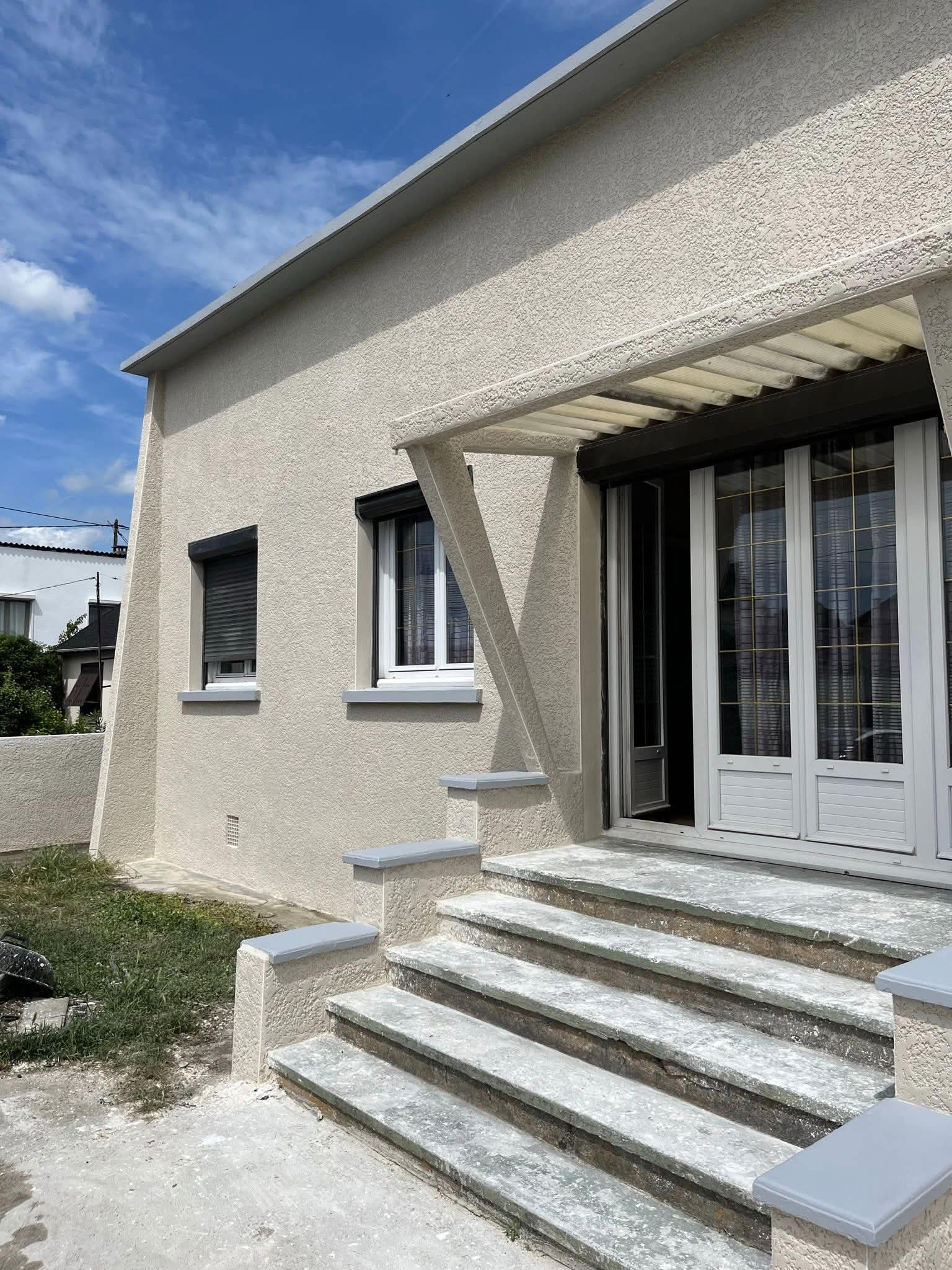 Réalisation d'enduit projeté 3 – Meydan Ravalement 76